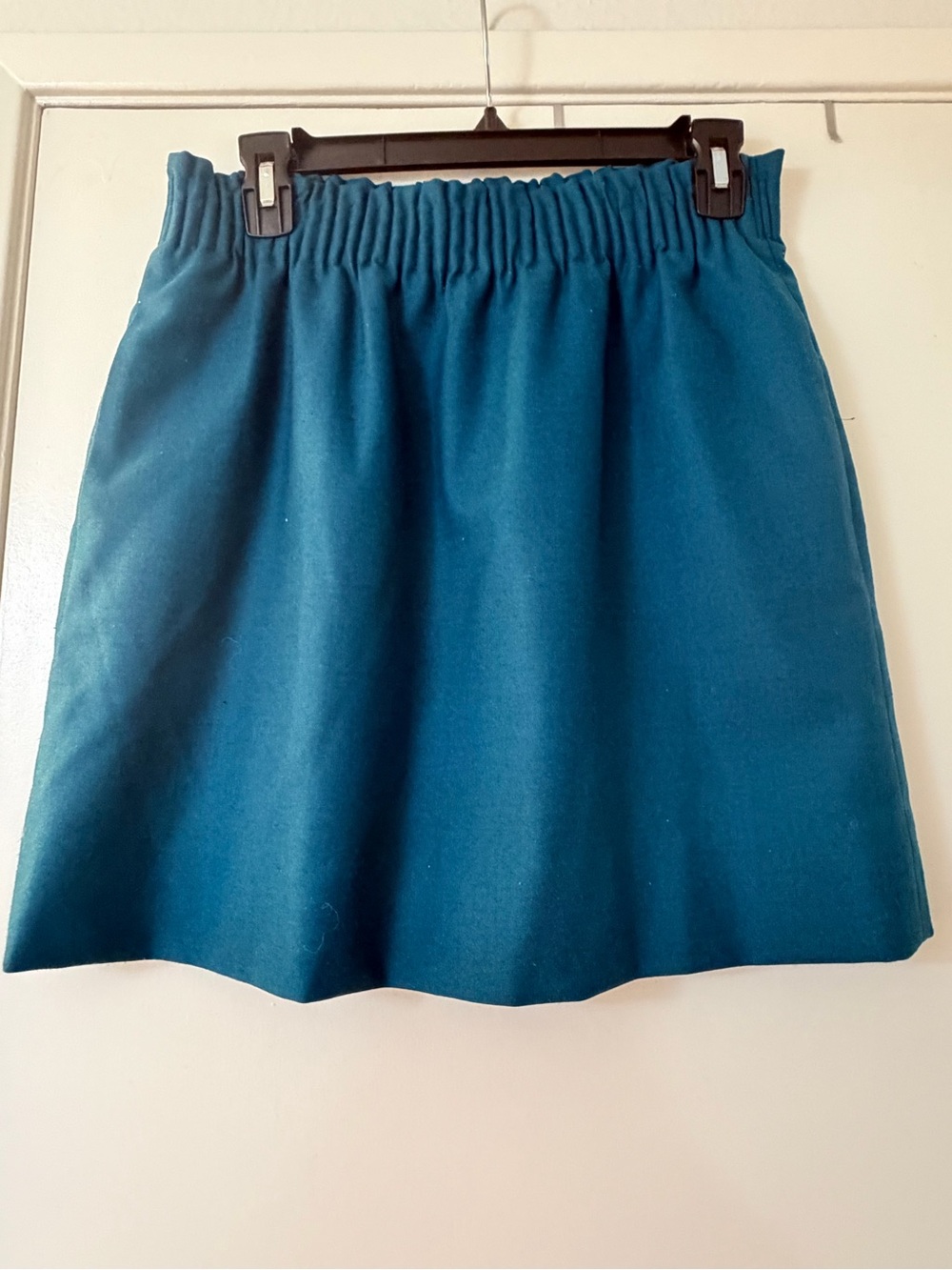 J. Crew Teal Elastic Waist Circle Skirt
